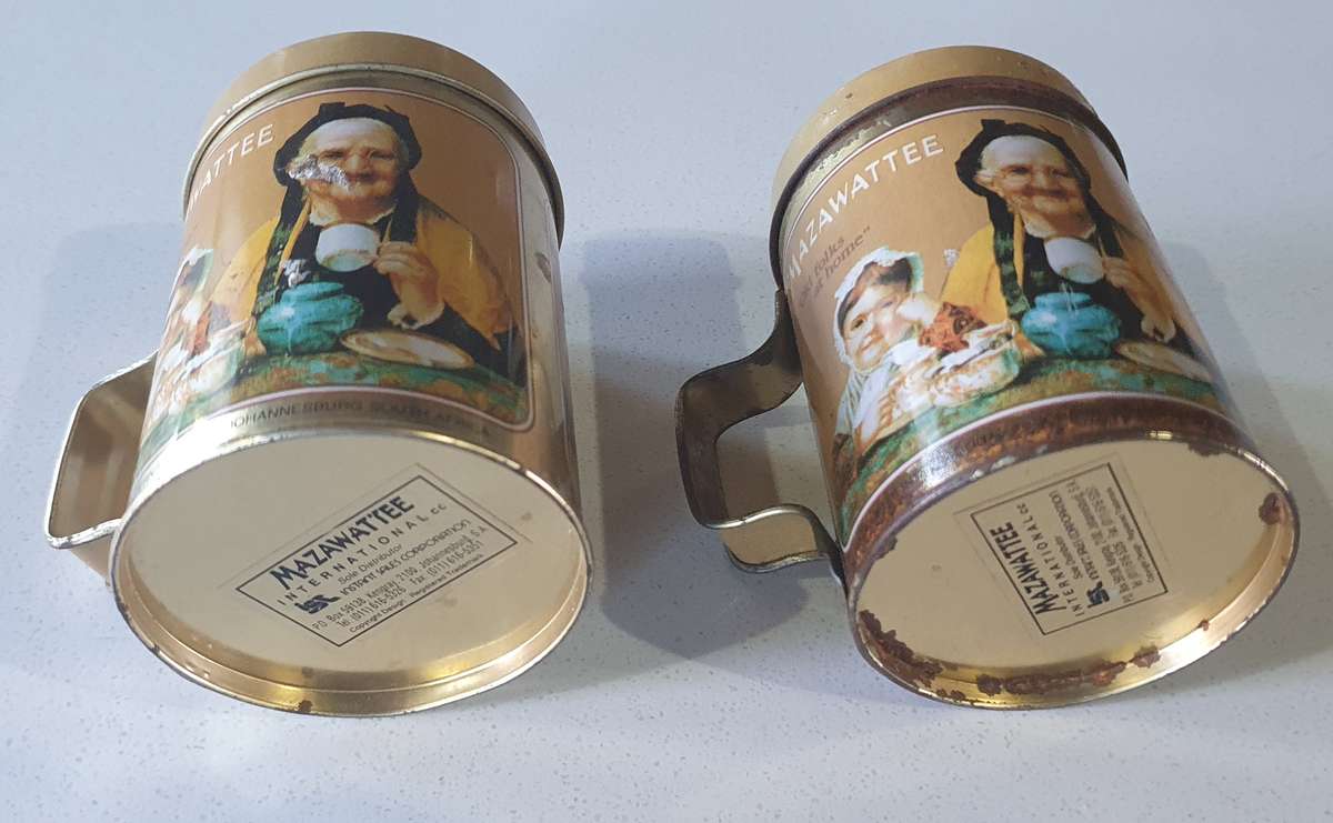MAZAWATTEE TEA, SALT AND PEPPER tin as per photos
