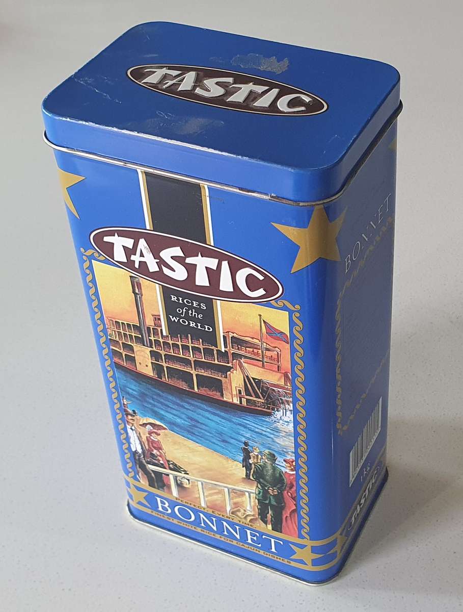 TASTIC BONNET tin as per photos