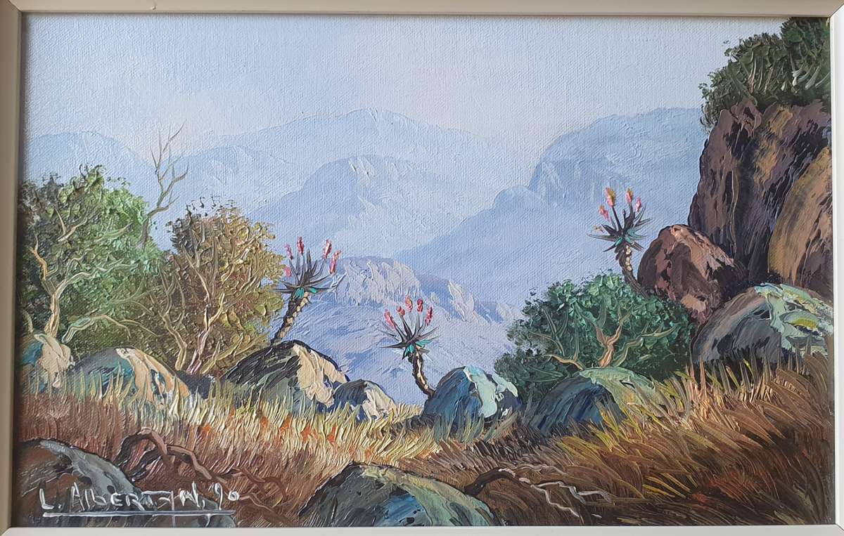 Original LESLIE ALBERTYN oil painting as per photos