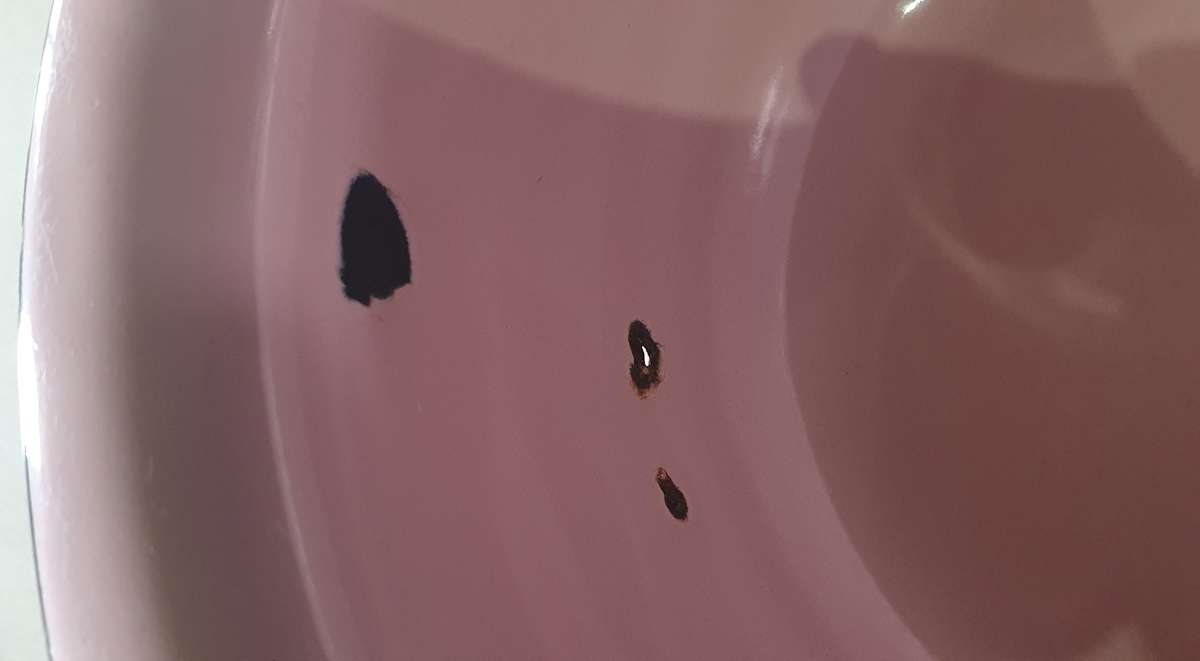 Vintage enamel bedpan as per photos