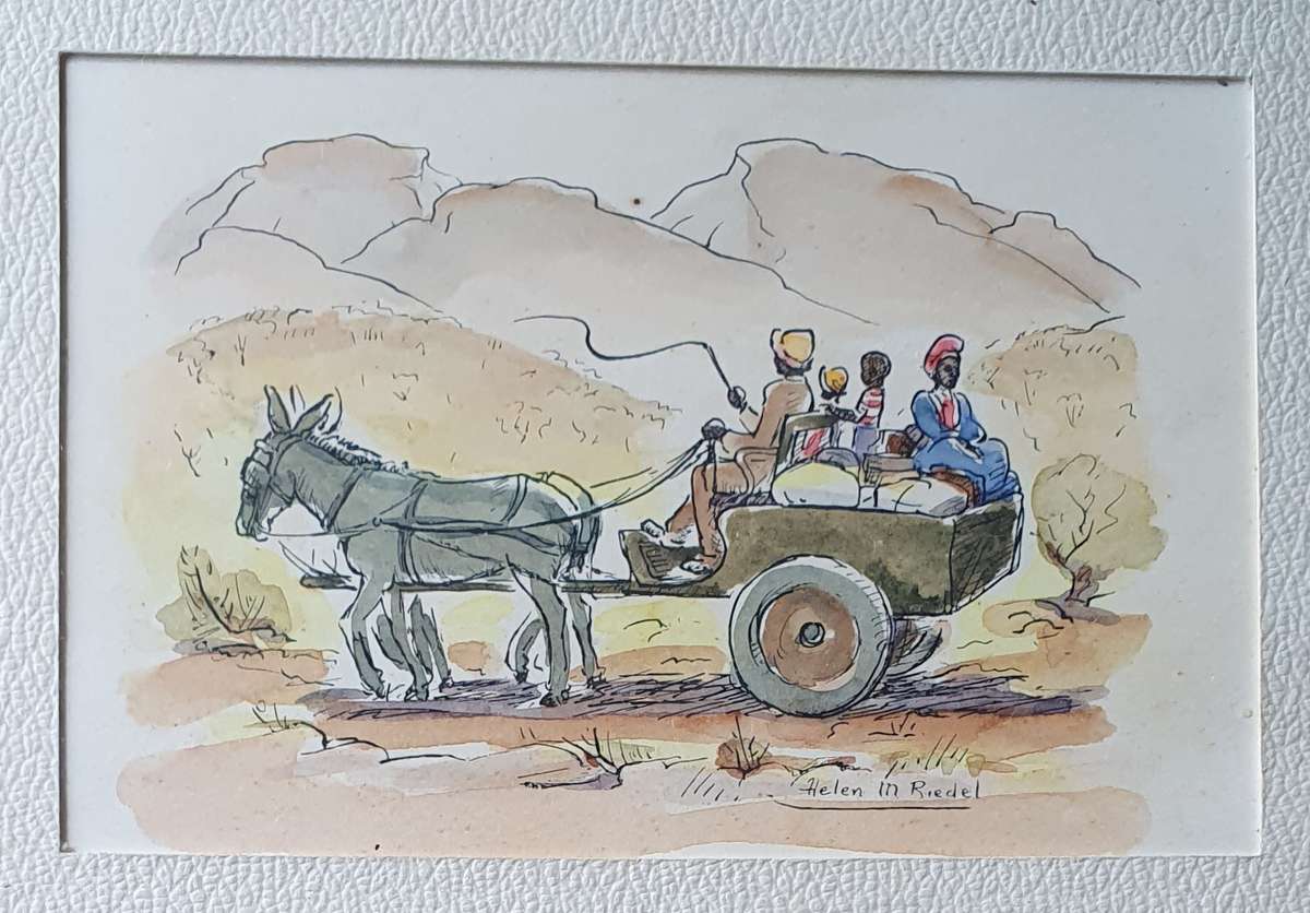 Original HELEN RIEDEL watercolour painting as per photos