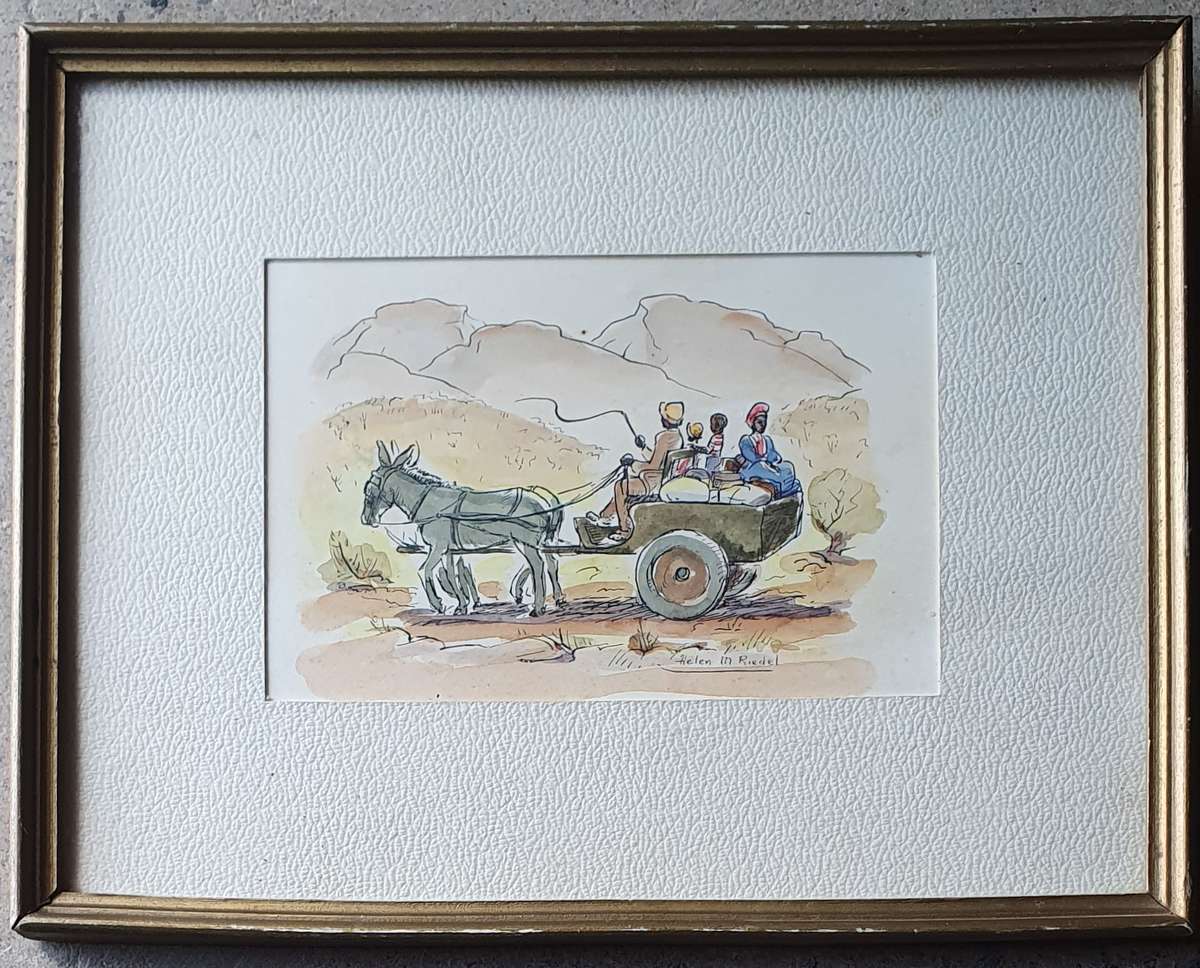 Original HELEN RIEDEL watercolour painting as per photos