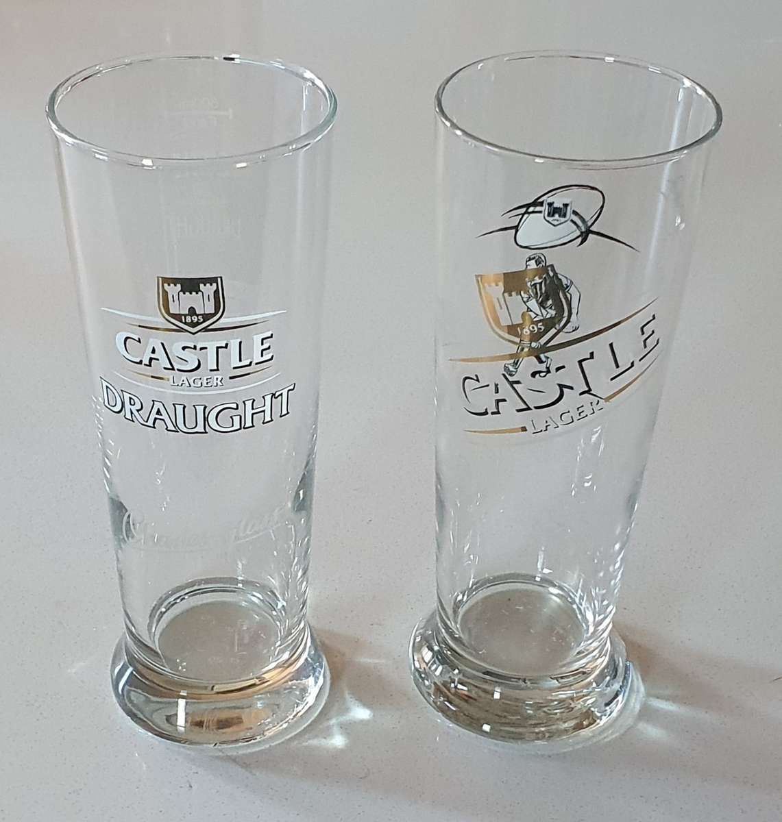 2 CASTLE glasses as per photo