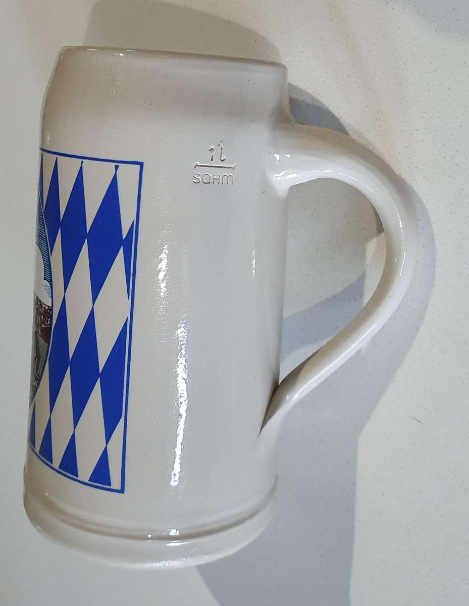 1 Liter MUNCHEN Weltstadt Mit Her BEER MUG as per photos