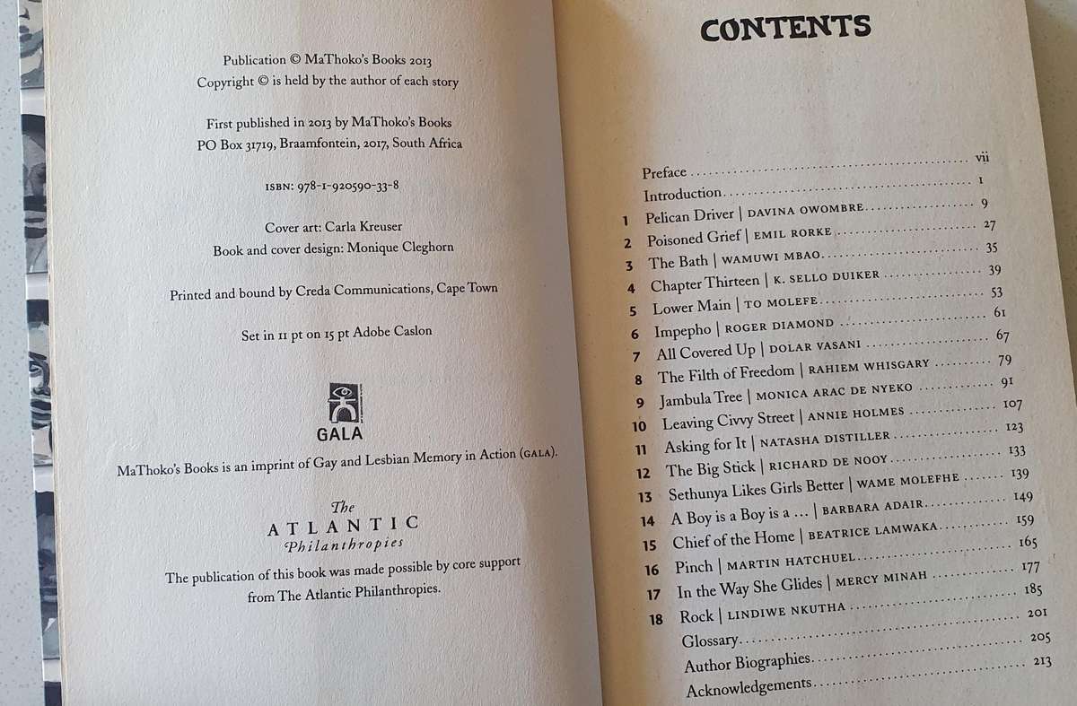 QUEER AFRICA new and collected fiction by Karen Martin and Makhosazana Xaba - soft cover book