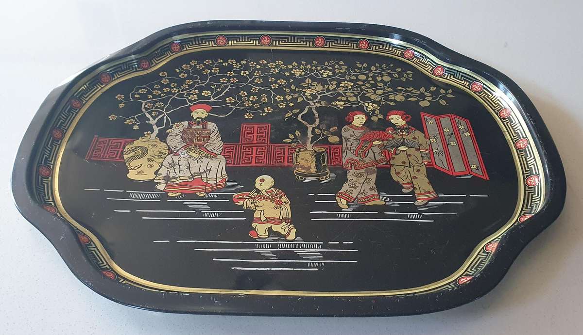 Tin tea serving tray as per photos