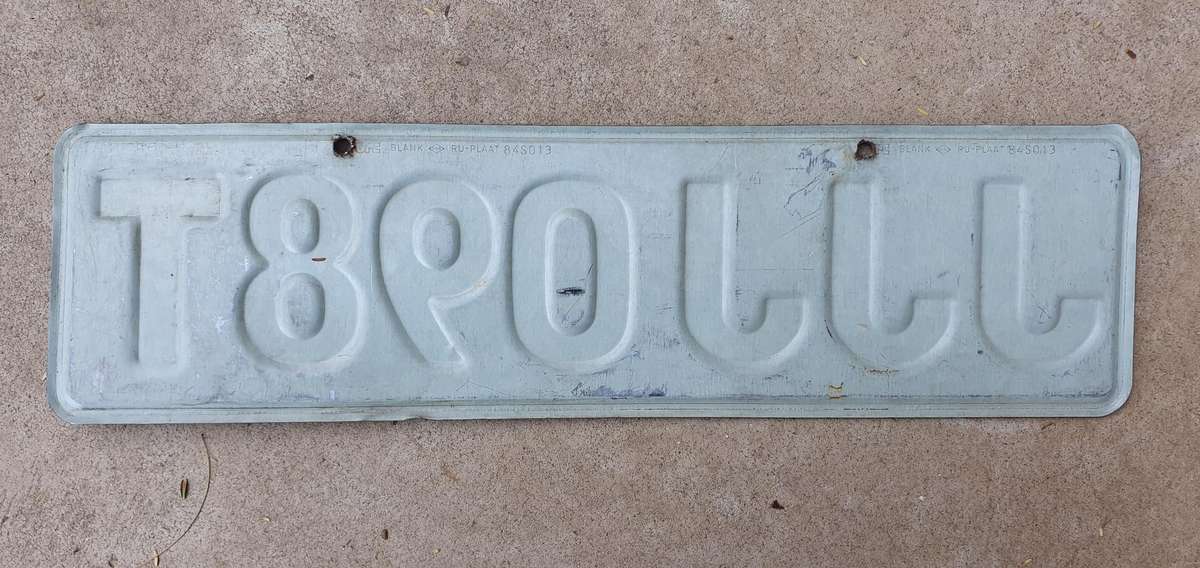 Vintage Transvaal district number plate as per photos