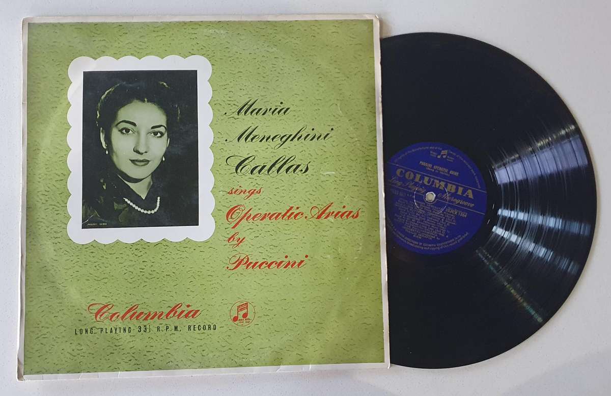 MARIA MENEGHINI CALLAS sings Operatic Arias by Puccini - vintage vinyl LP as per photo