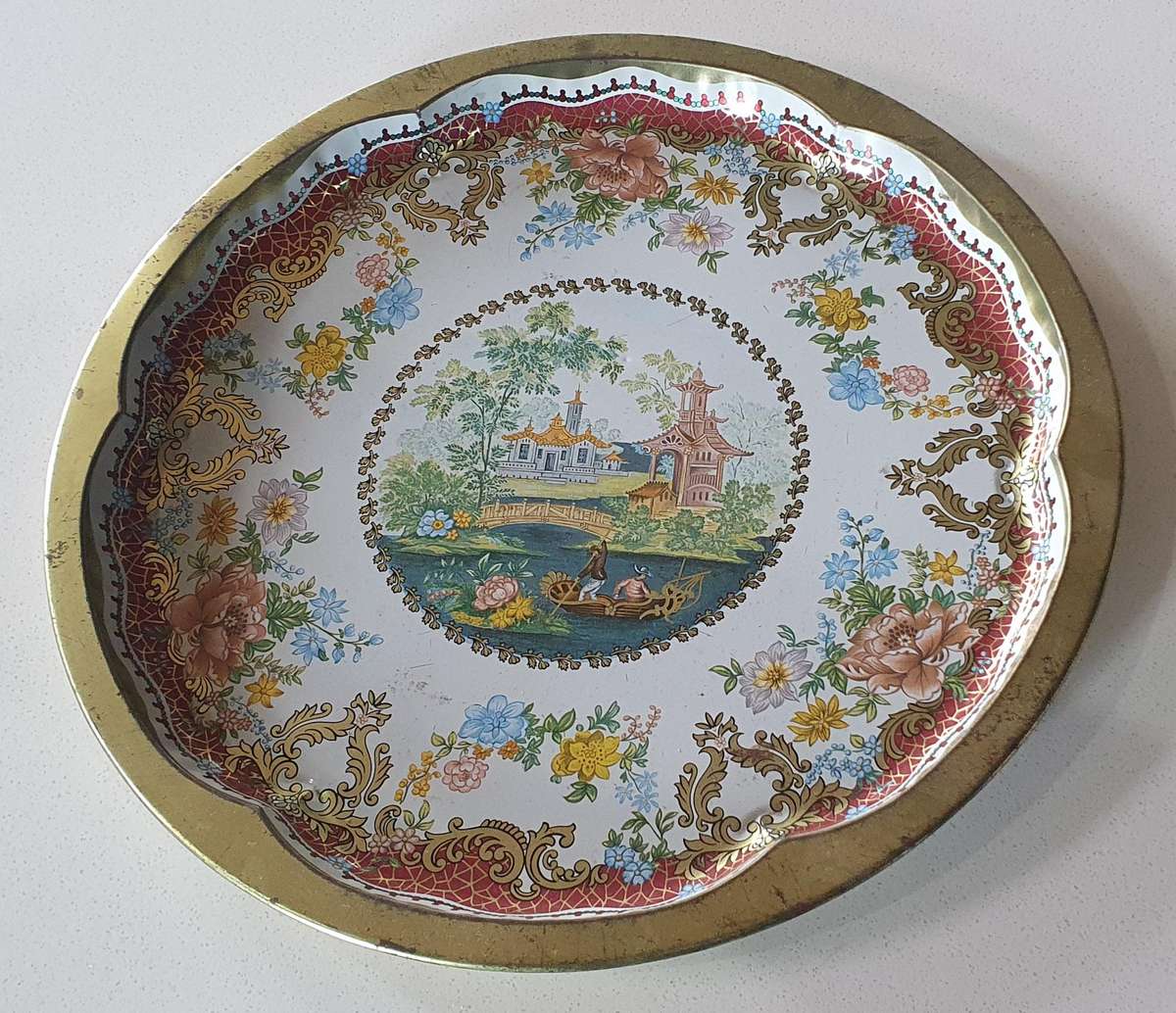DAHER decorated ware tin tea serving tray as per photos - made in ENGLAND