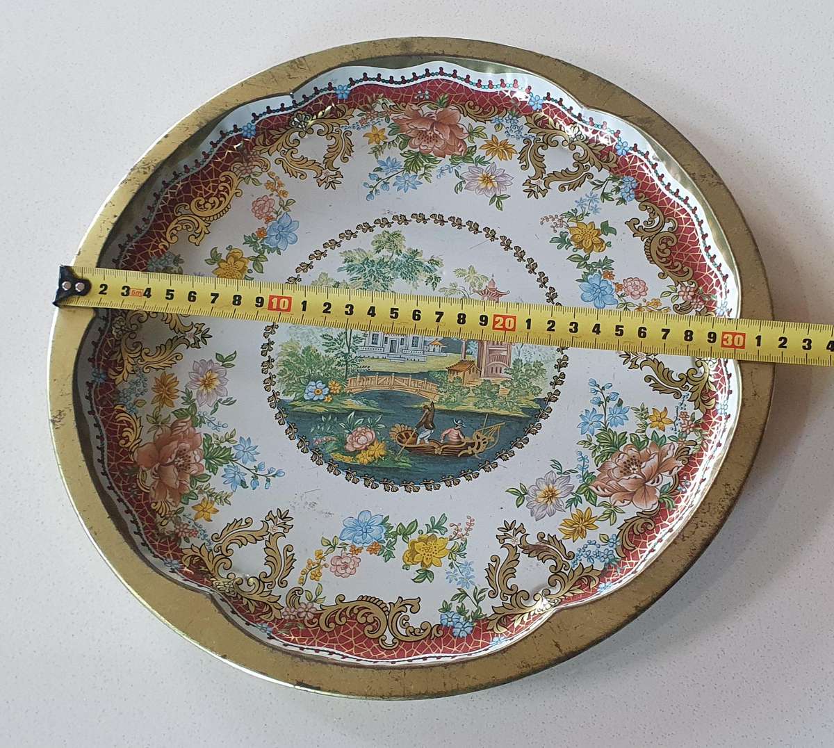 DAHER decorated ware tin tea serving tray as per photos - made in ENGLAND