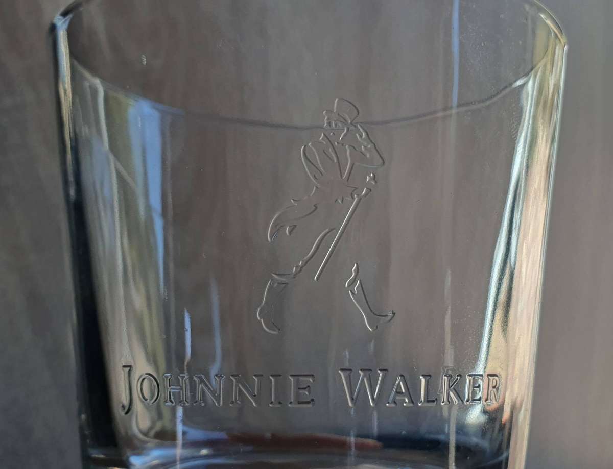 Set of 2 JOHNNY WALKER GLASSES - one lot as per photos