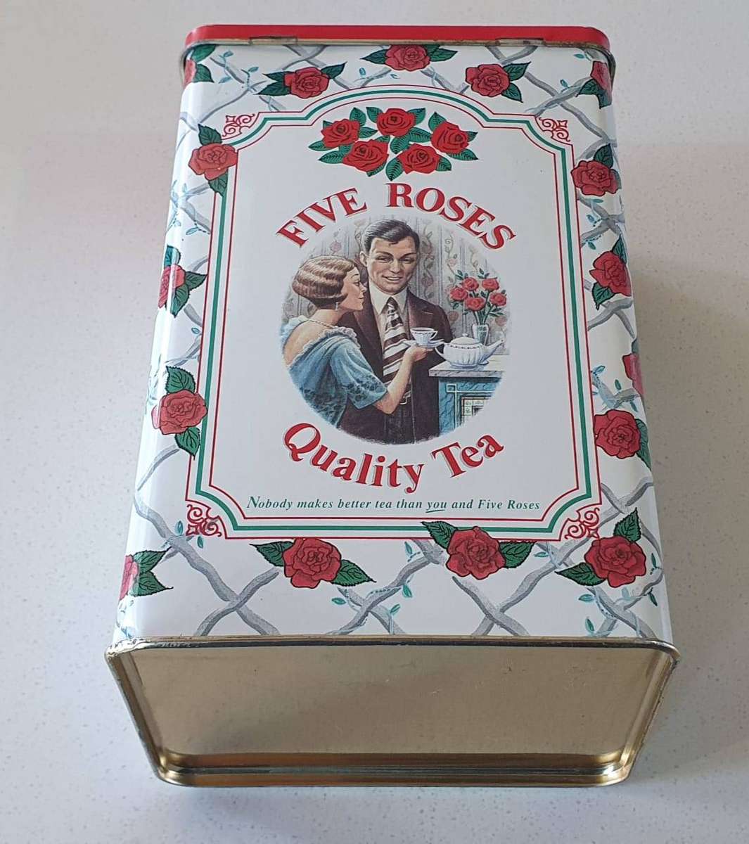 Five Roses tea tin as per photo