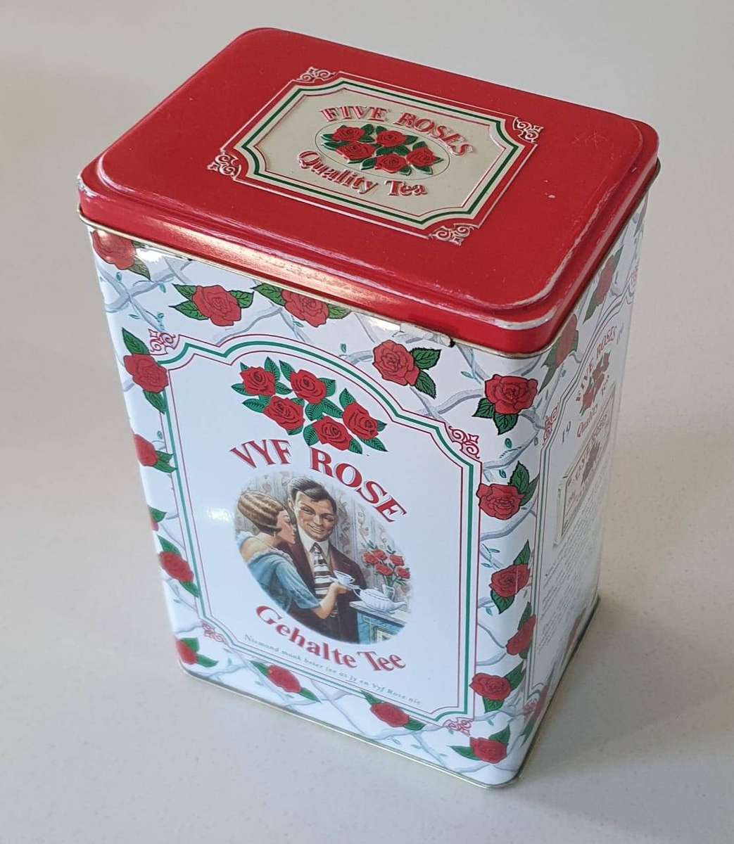 Five Roses tea tin as per photo