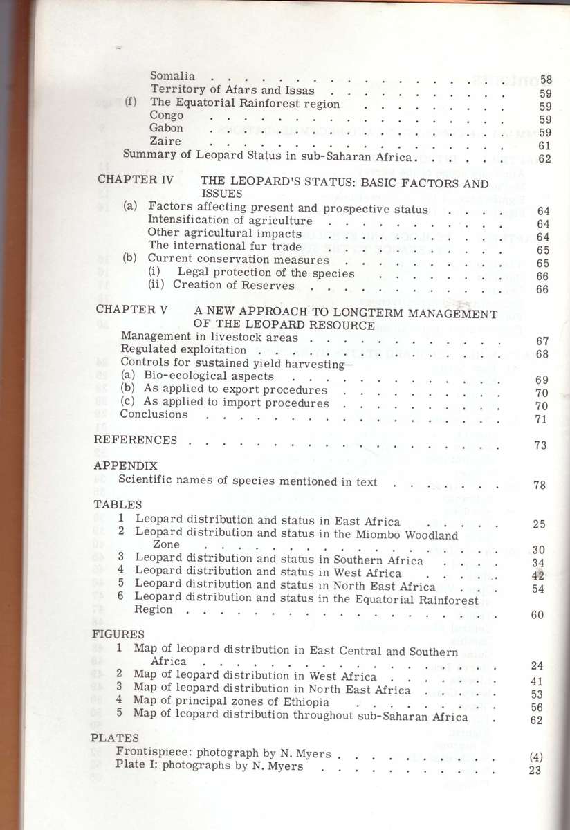 The Leopard Panthera pardus in Africa