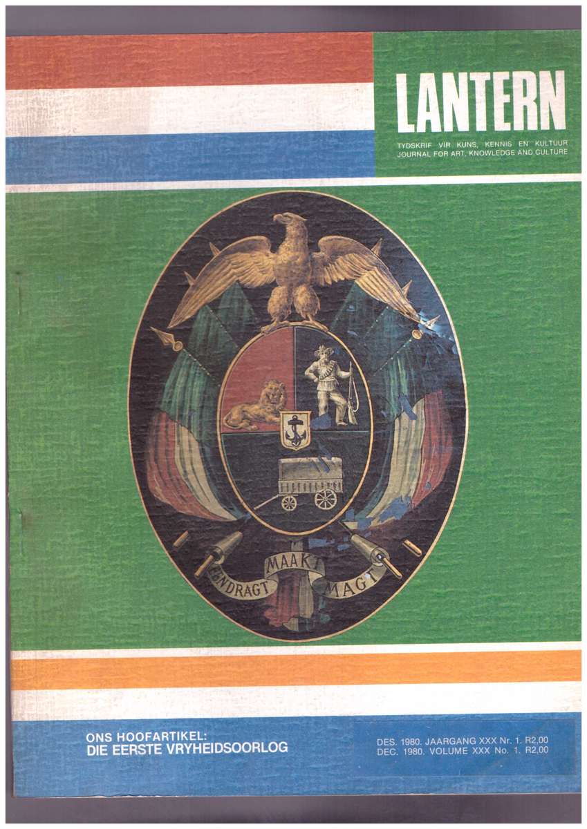 Die Eerste Vryheidsoorlog (hoofartikel) Lantern journal