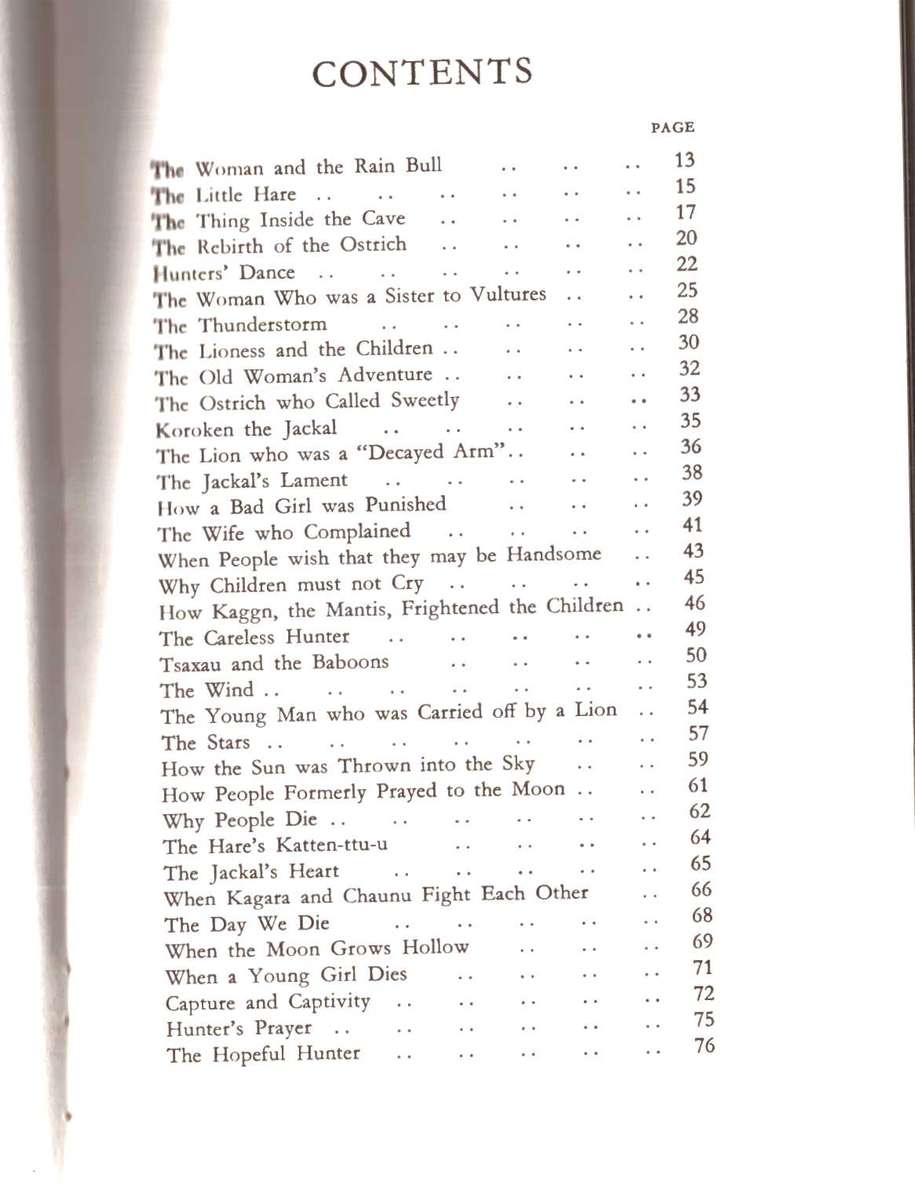 With Uplifted Tongue, Stories, Myths and fables of the South African Bushmen