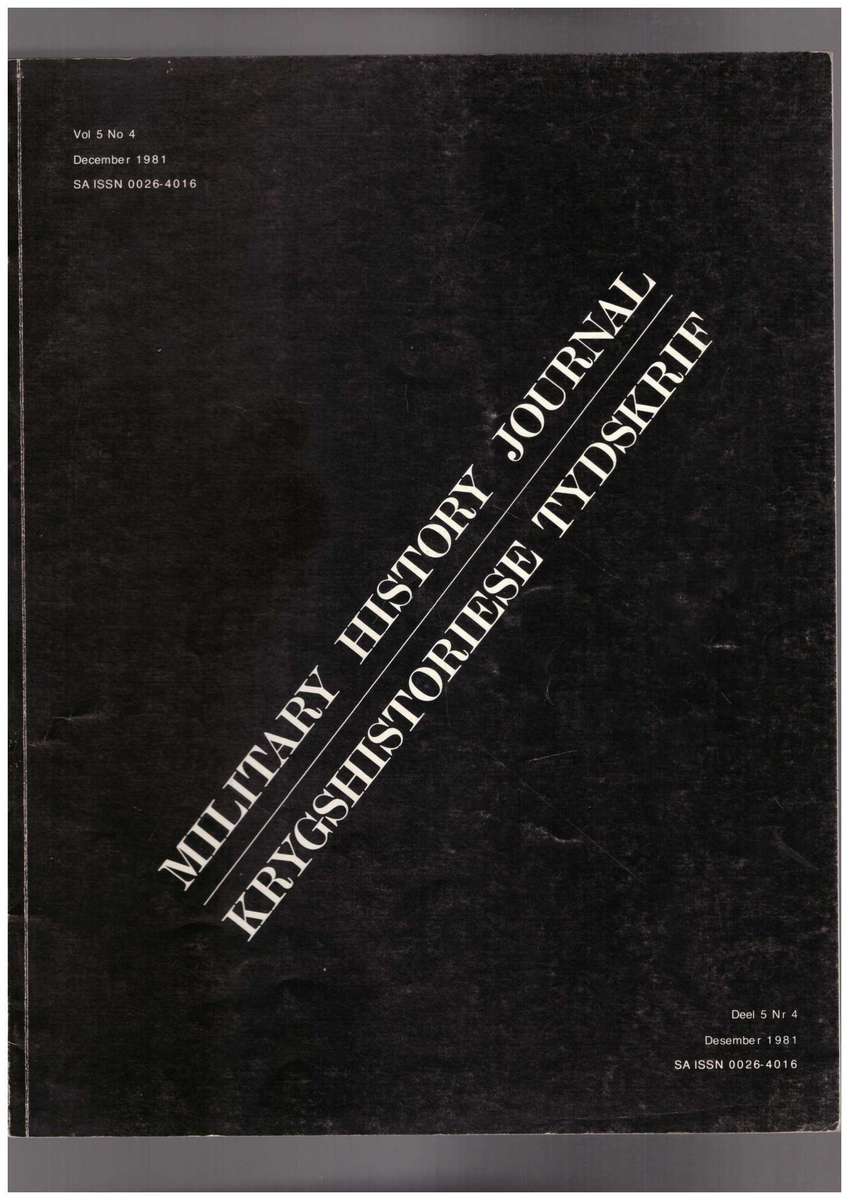 Military History Journal / Krygshistoriese Tydskrif,  Jan Christiaan Smuts, Sykes and Tulloch, etc..