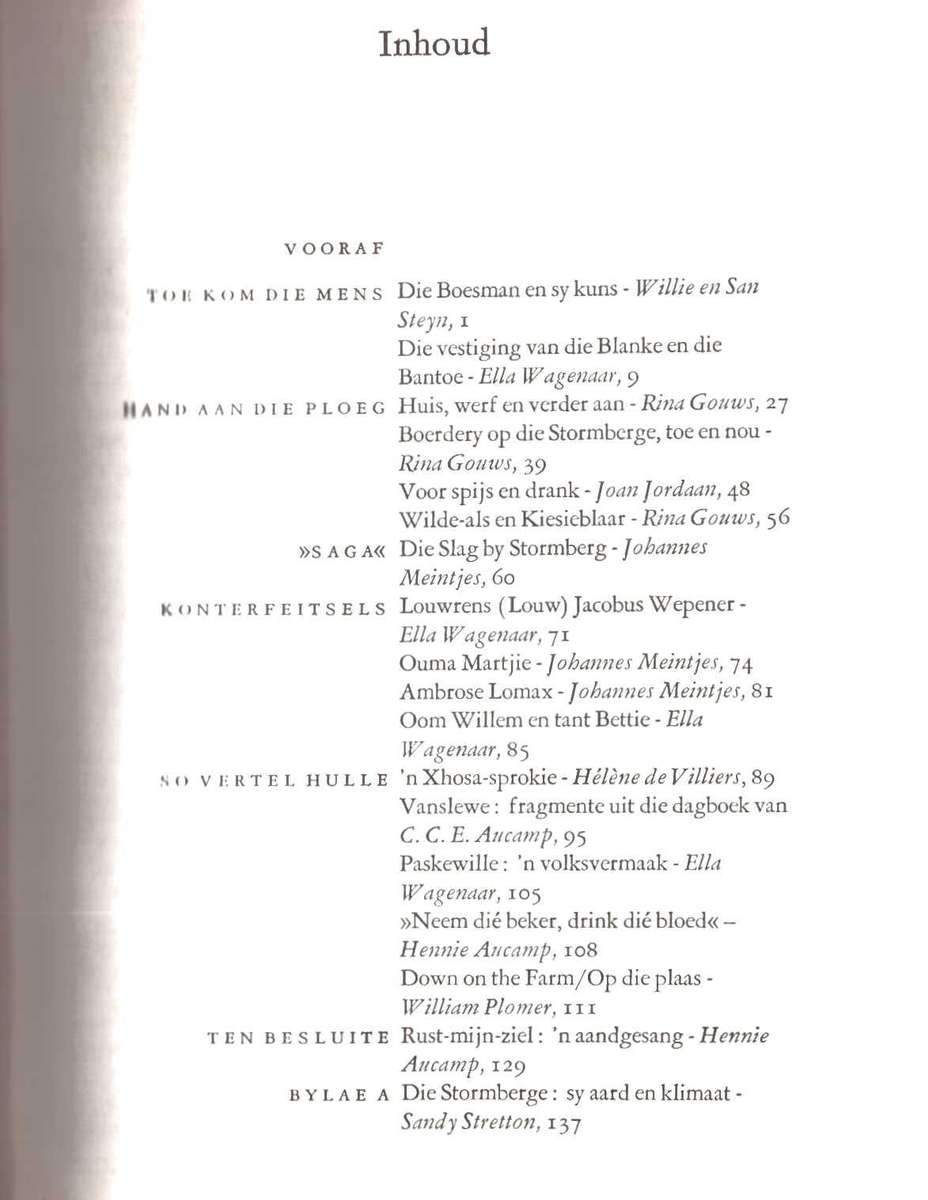 Op die Stormberge, 'n vertolking van 'n streek