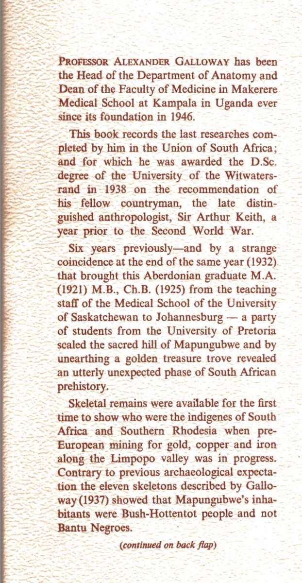 The Skeletal Remains of Bambandyanalo, (Mapungubwe)