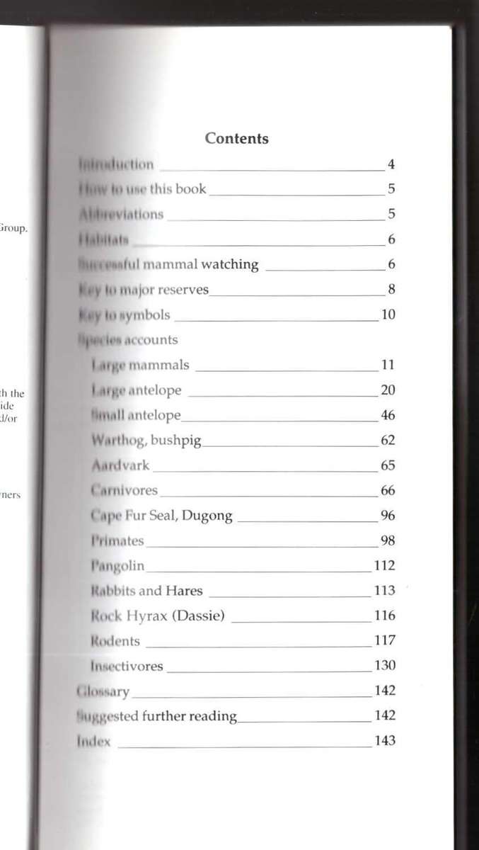 Mammals of Southern, Central and East Africa