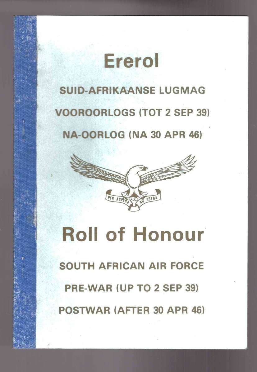 Roll of Honour South African Air Force - Pre-War , Postwar
