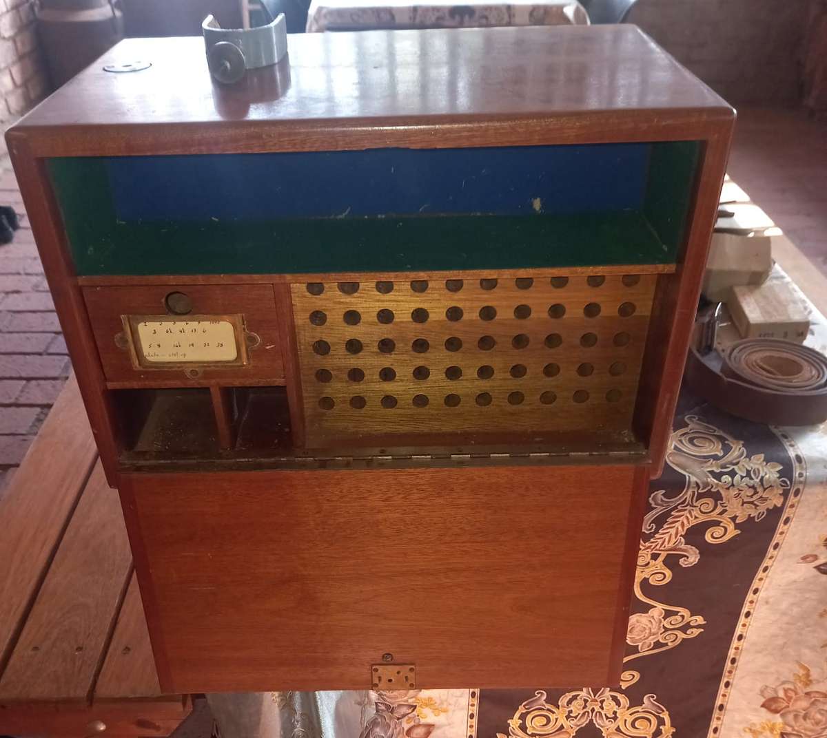 Wooden (teak) shooting box
