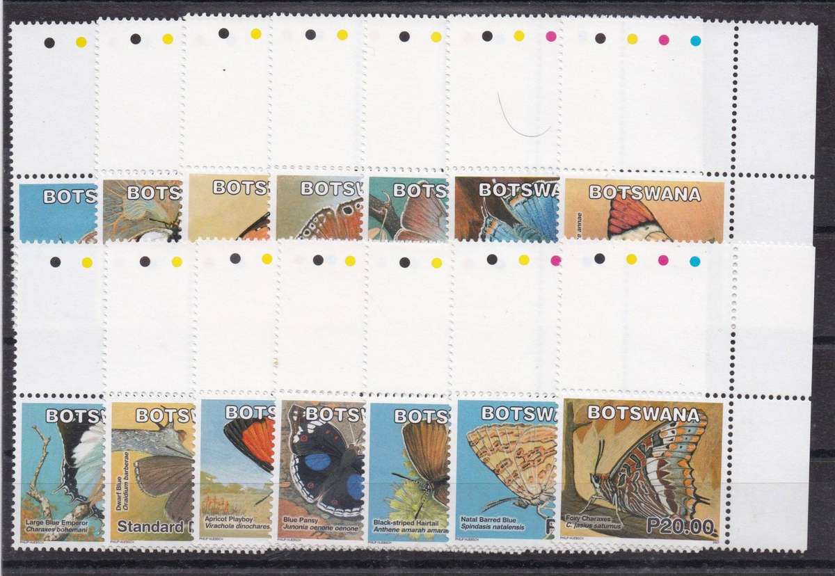 Botswana 2007 Butterflies set of 14 very fine unmounted mint