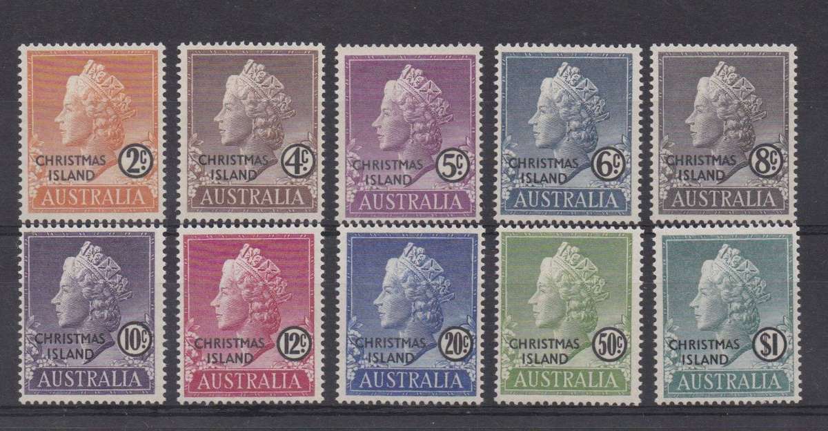 Christmas Island 1958 QEII set of 10 very fine unmounted mint