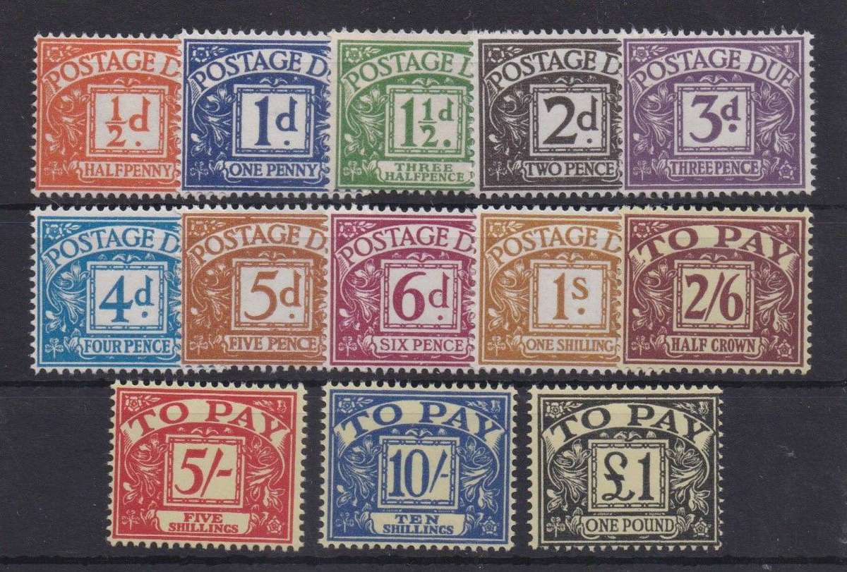Great Britain Postage Due 1959 set of 13 very fine unmounted mint