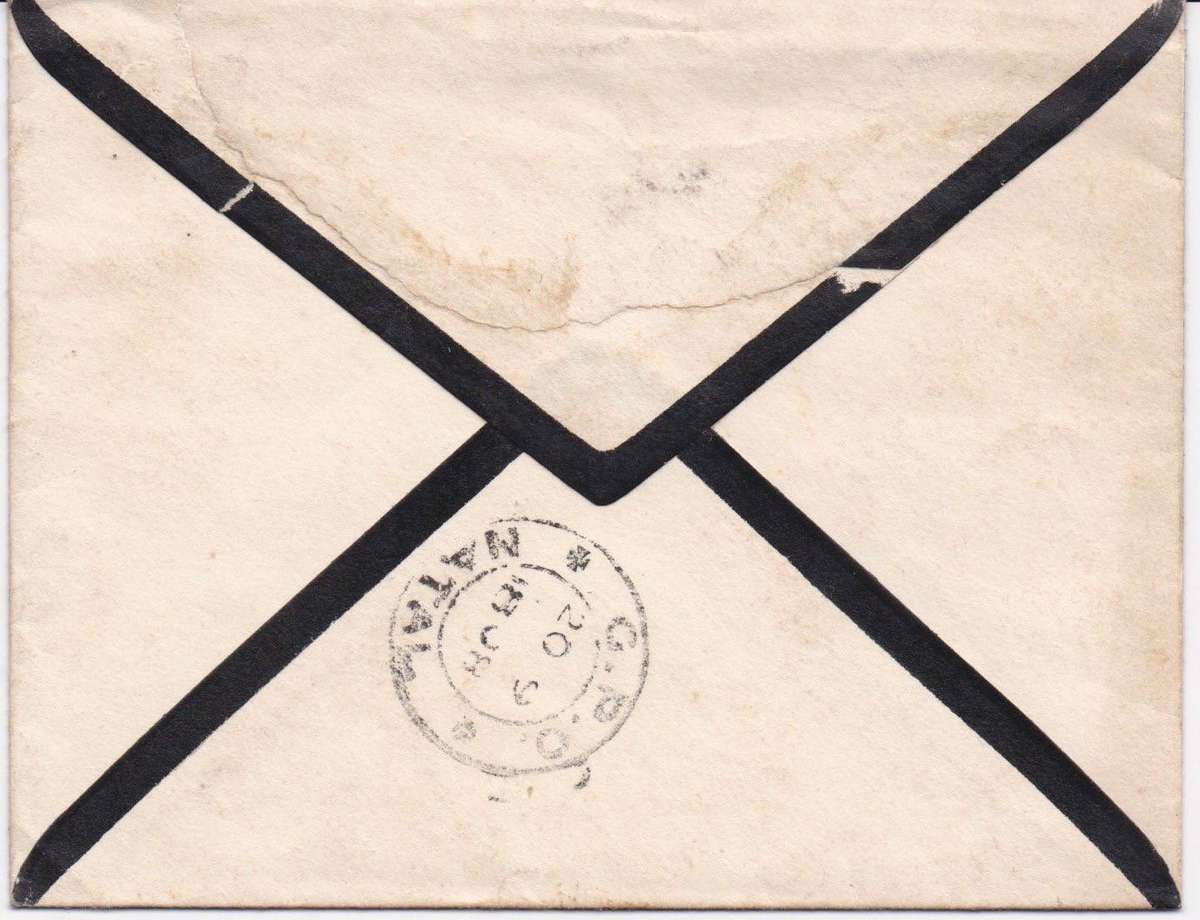 Griqualand West 1880 4d on Dutoitspan cover to Natal fine used