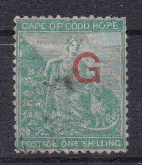 Griqualand West 1877/78 1s green overprinted Type 6 fine used