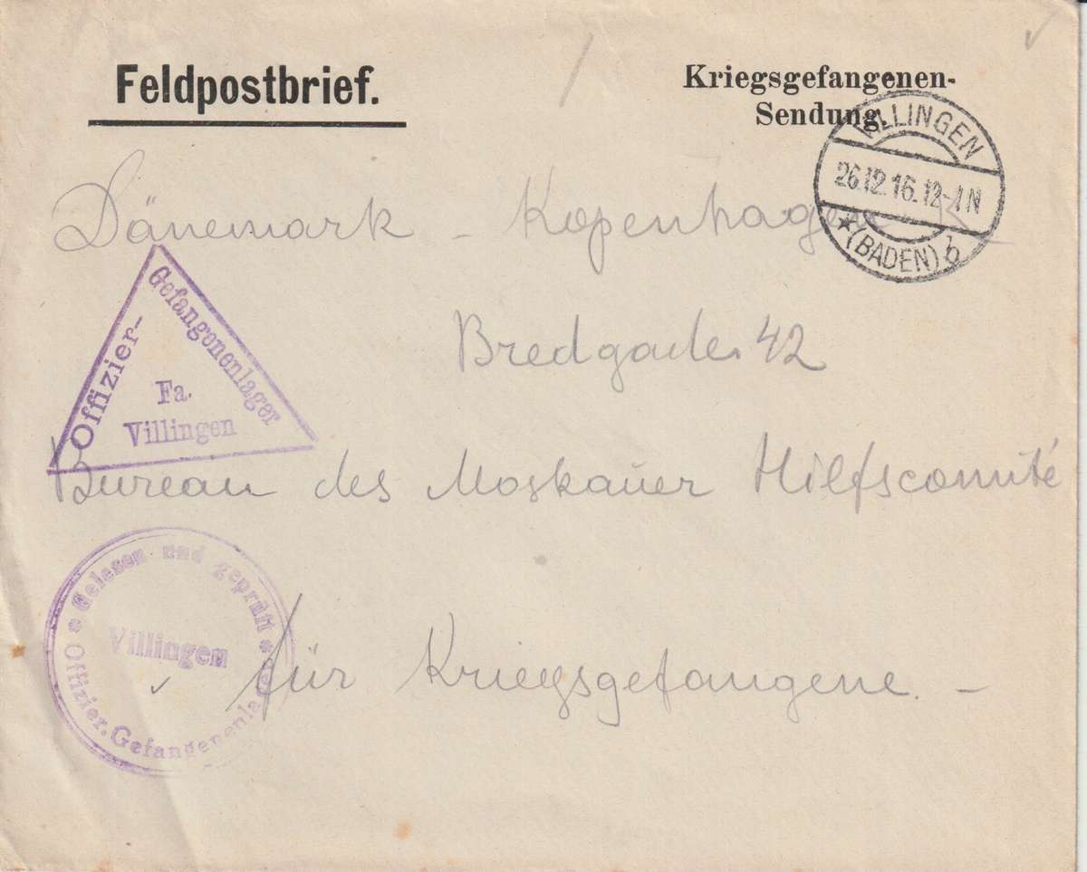 Germany 1915/17 WWI Prisoner of war covers x5