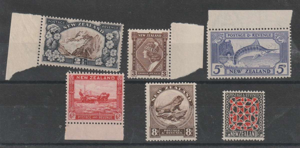 New Zealand 1936/42 6 values all unmounted mint