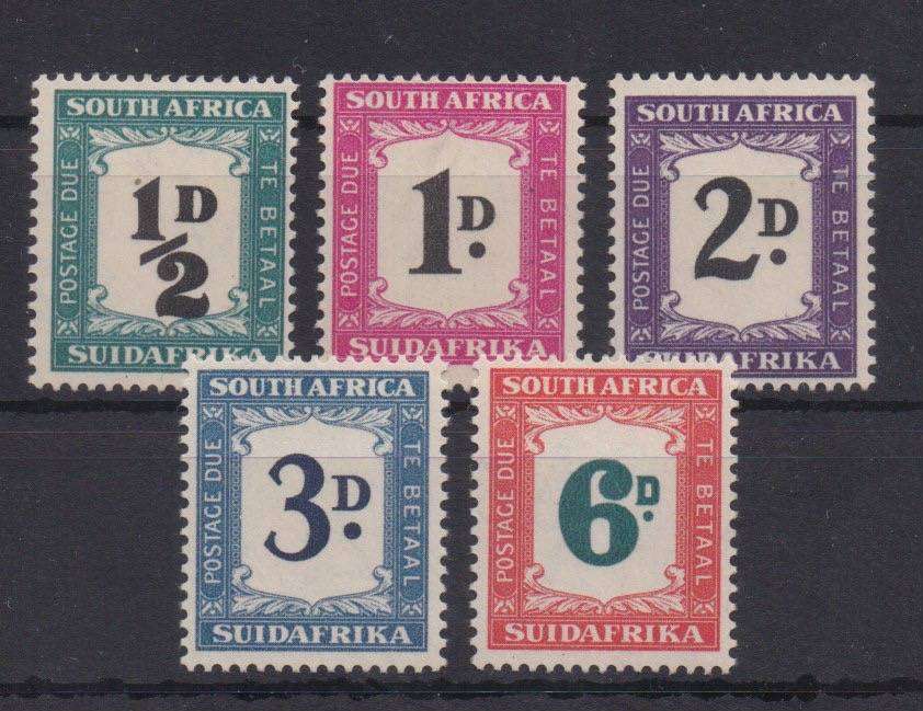 South Africa Postage Due 1948/49 set of 5 fine mint
