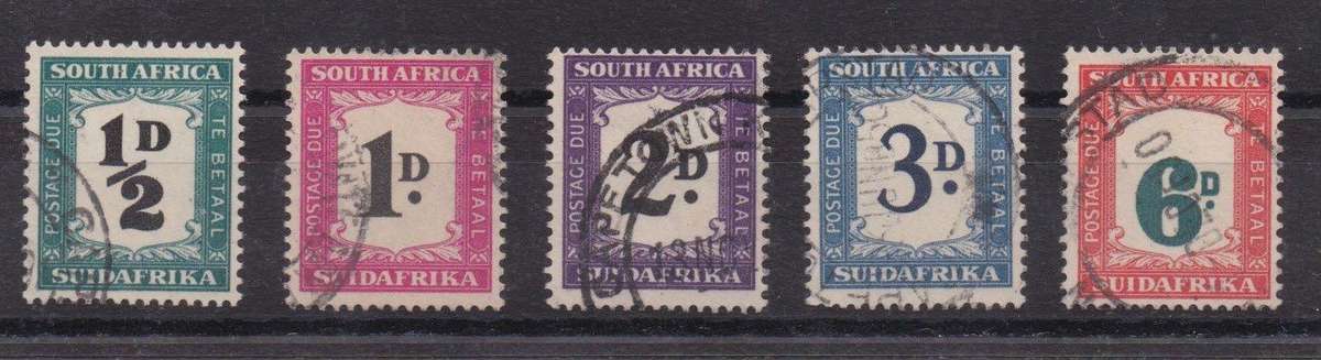 South Africa Postage Due 1948/9 set of 5 fine used