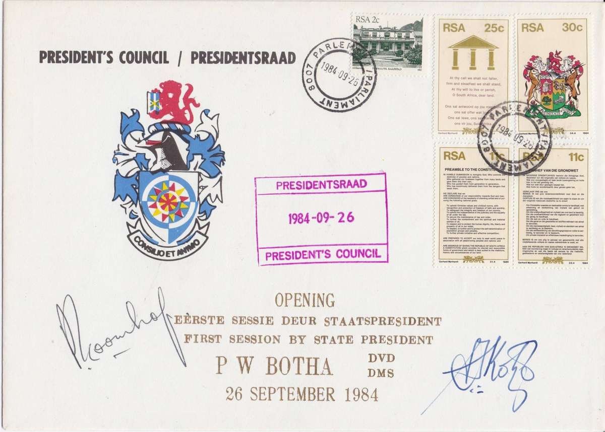 South Africa 1980s Signed first day covers x8 very fine