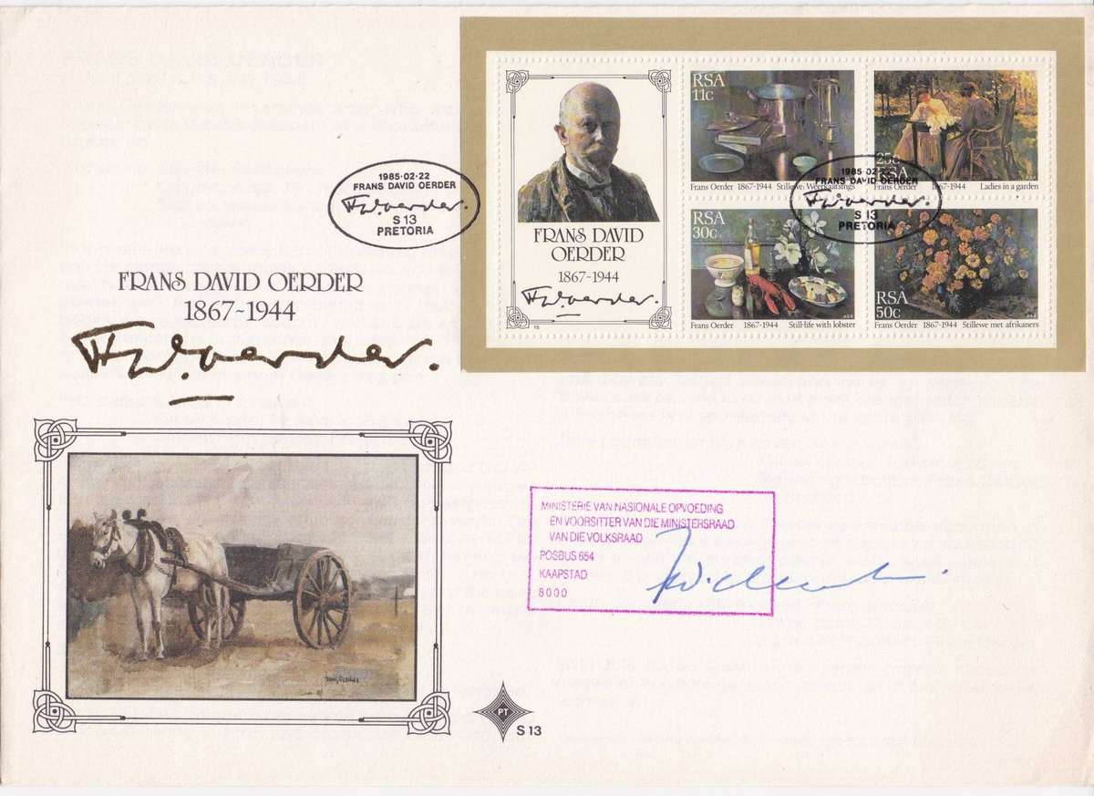 South Africa 1980s Signed first day covers x8 very fine