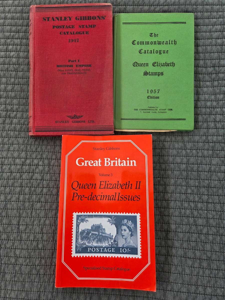 Commonwealth  early lot of 3 specialized catalogues including QEII Pre Decimal