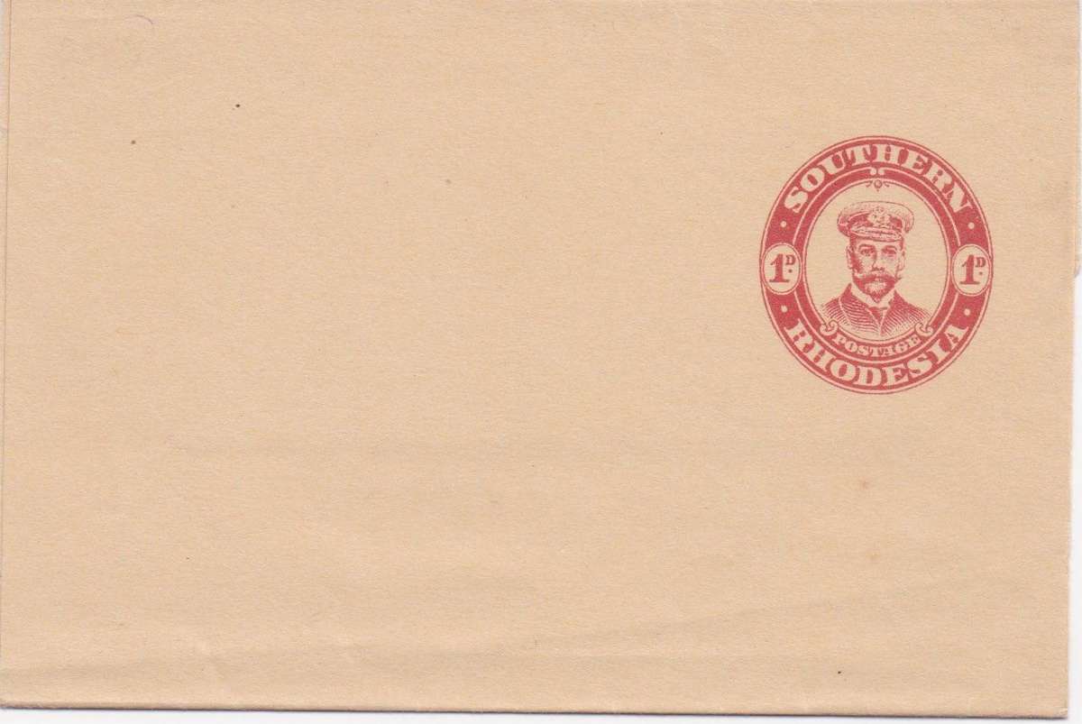Southern Rhodesia 1924 KGV Admiral 1d wrapper very fine unused