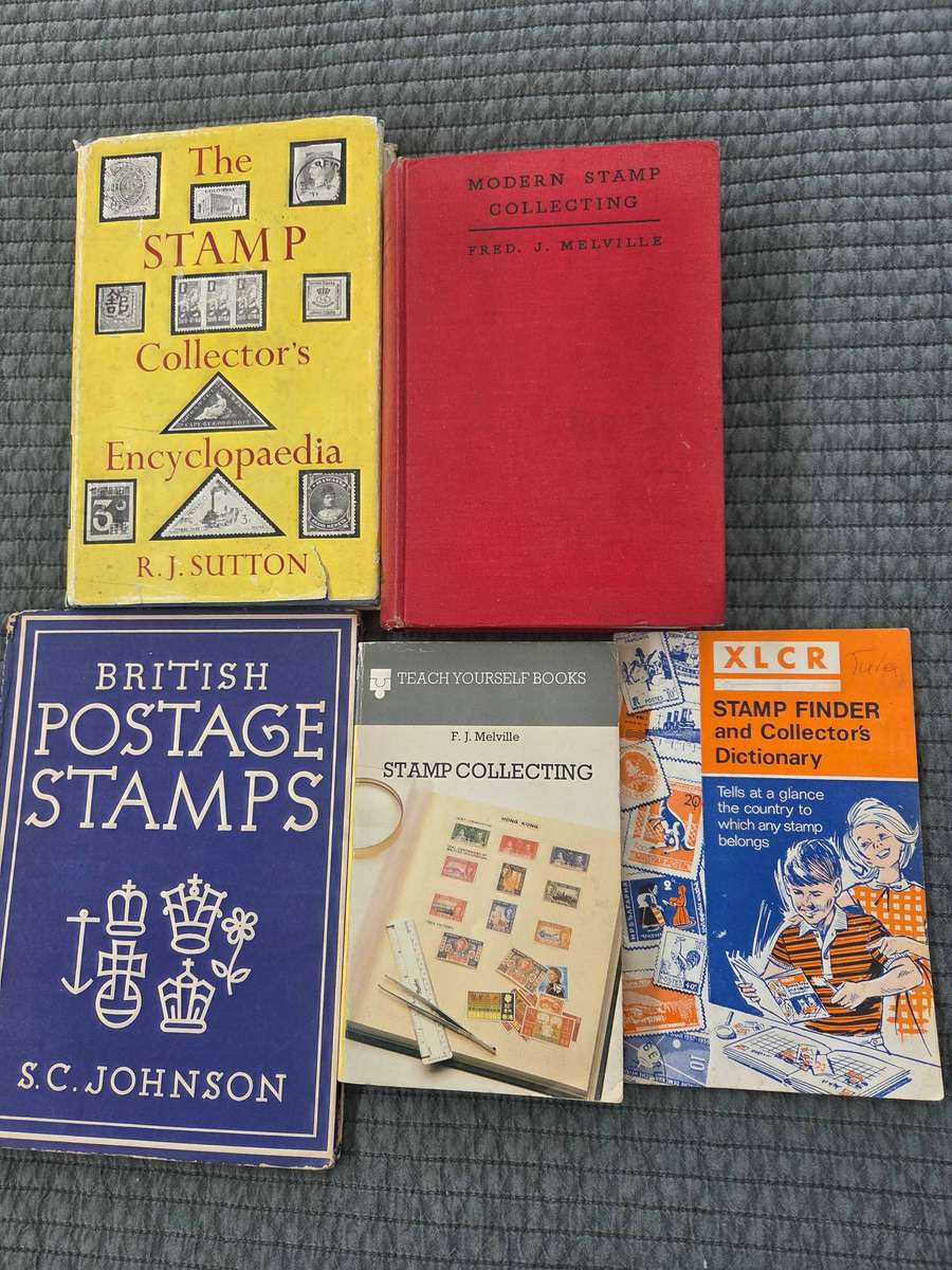 Stamp Collecting lot of 5 early informative books