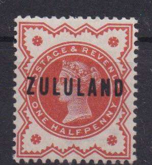 Zululand 1888 GB overprinted 1/2d  very fine unmounted mint