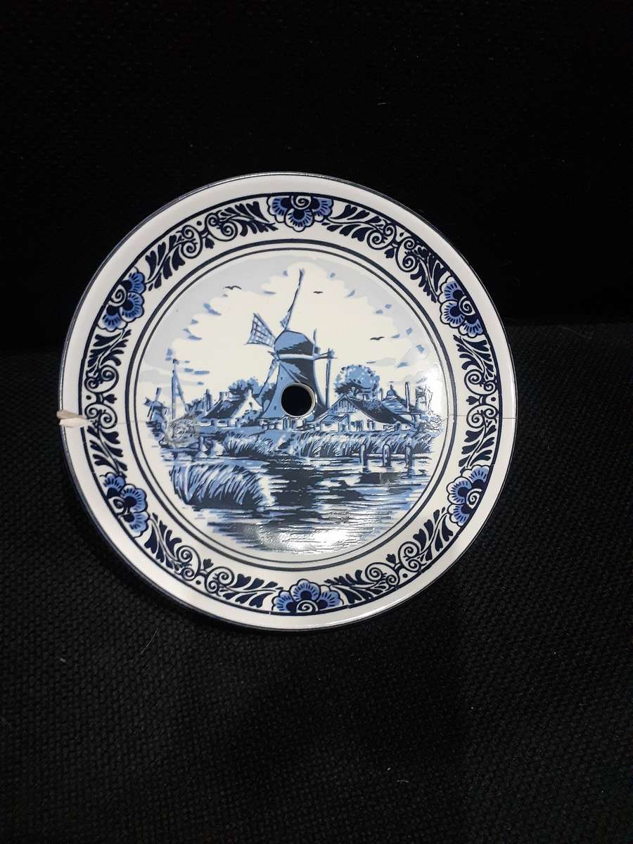 Delft Blue Wall Clock Plate - No mechanism