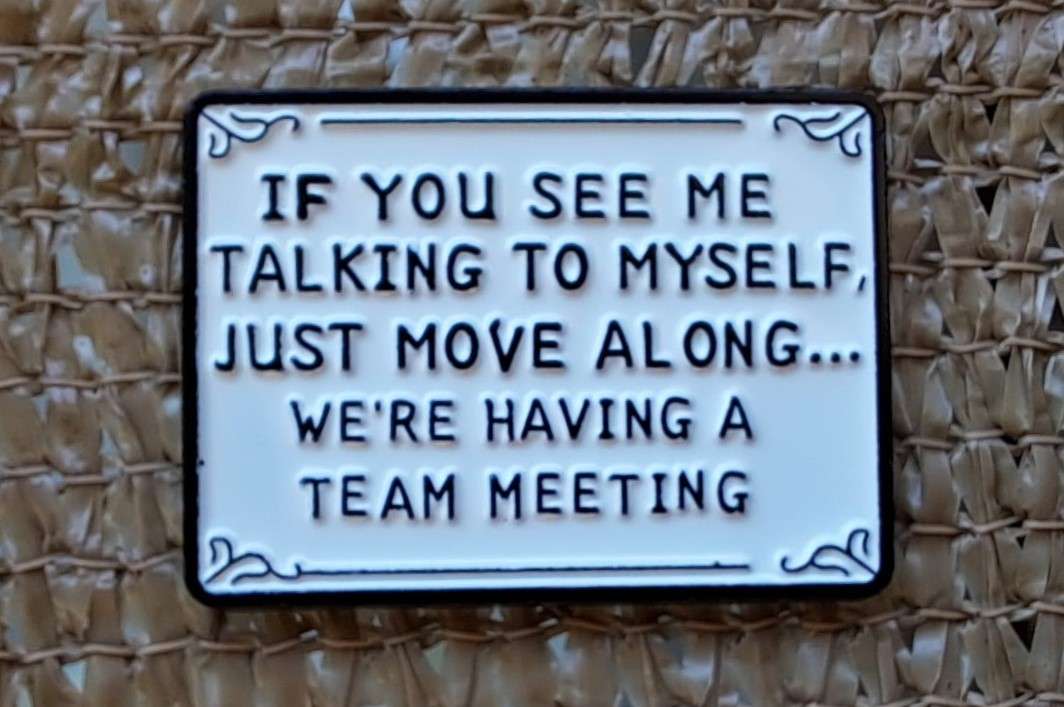 Enamel Metal Pin Badge 'Team Meeting'