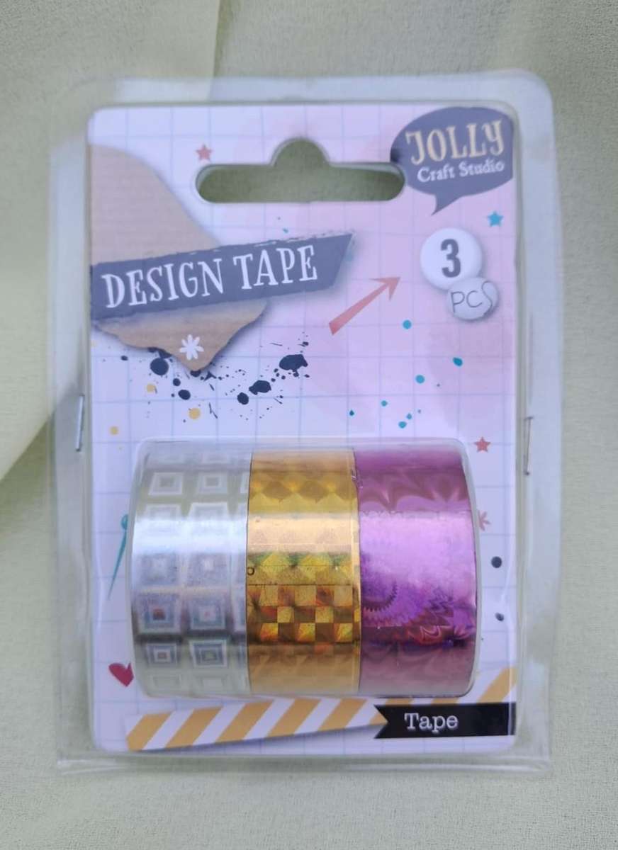 Jolly Craft Studio Design Tape 3pc Metallic Holographic Cellotape B
