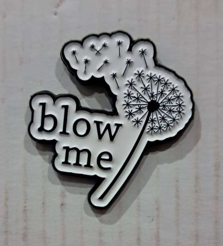 Enamel Metal Pin Badge Dandelion Blow Me