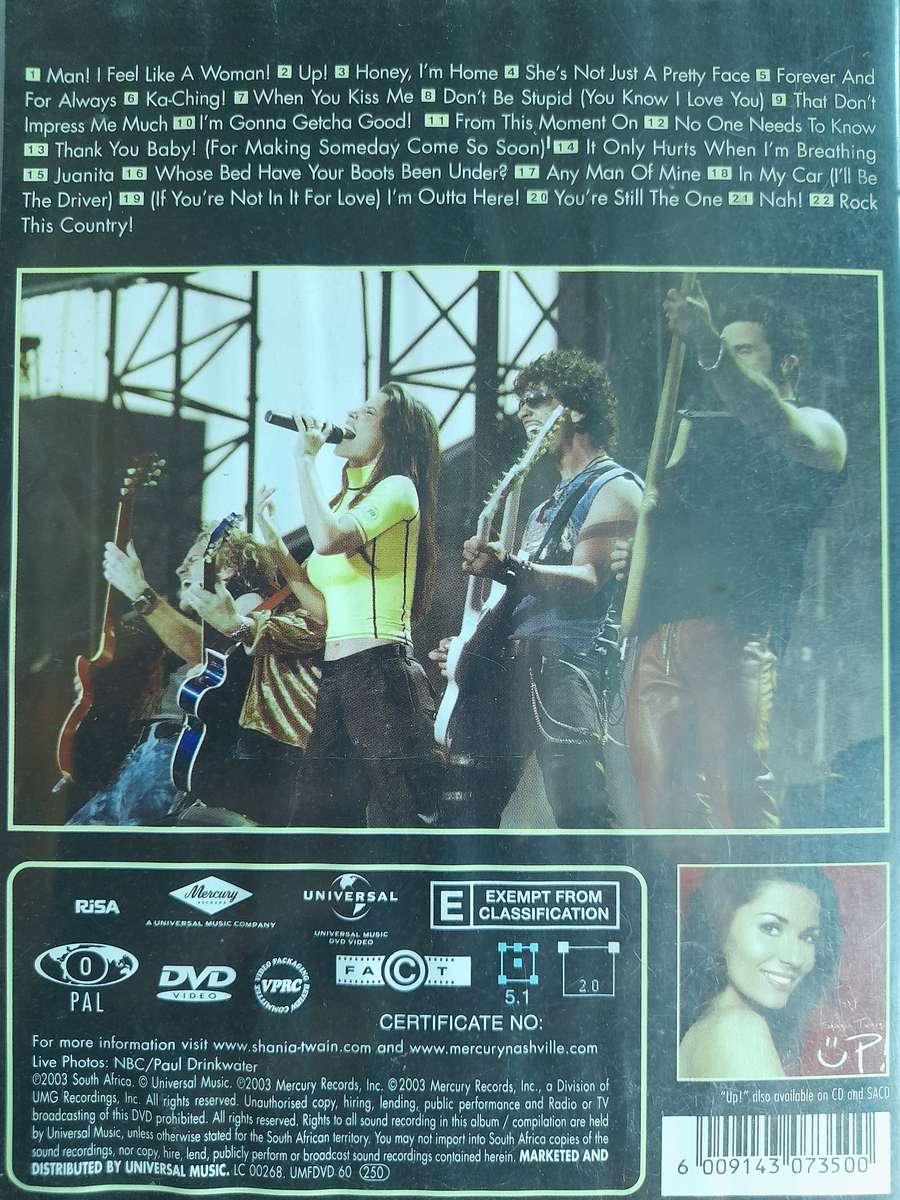 DVD: Shania Twain - UP! Live in Chicargo