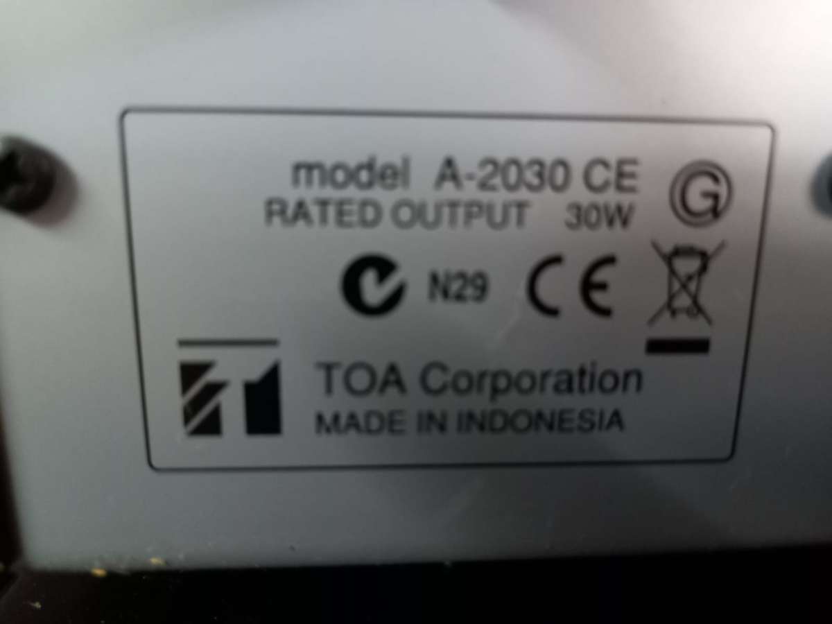 TOA PA Amplifier A-2030 x2 AS IS