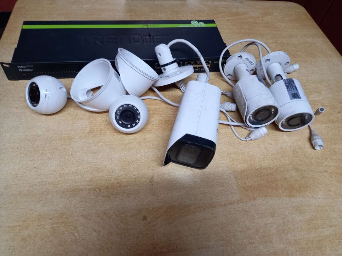 Network cameras and switch AS IS