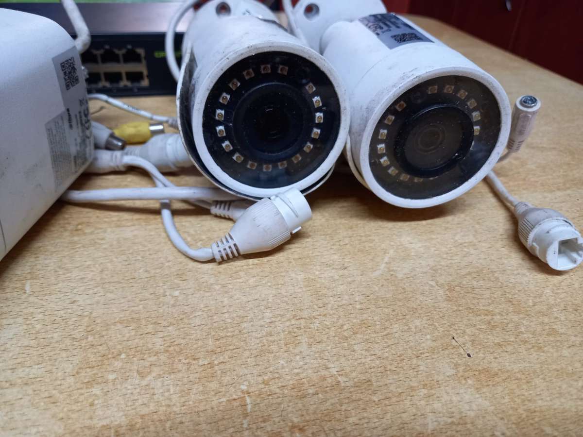 Network cameras and switch AS IS