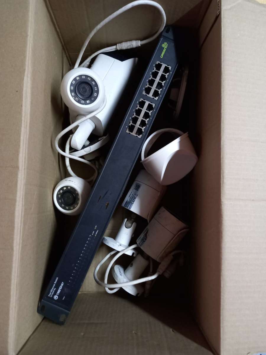 Network cameras and switch AS IS